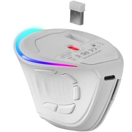 Mars Gaming MM-SK Ratón Gaming Vertical Inalámbrico 8400 DPI Blanco